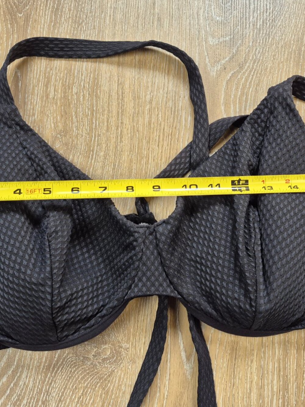 Penningtons Black Textured Bikini Top - Picture 8 of 8